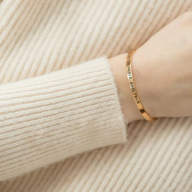 Loyal, Brave, And, True Bracelet - Quote Bracelet - Mantra Bracelet Bracelet Brother & Sisters